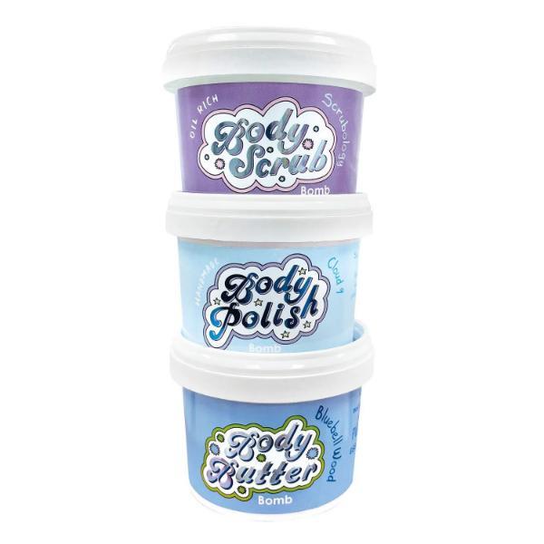 Bomb Cosmetics Beauty Slumber gift set with body scrub, polish, butter, UK version