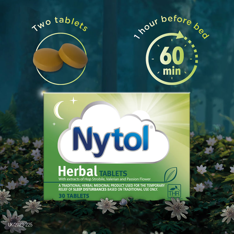 Nytol Herbal Tablets 30 tablets, imported from the UK