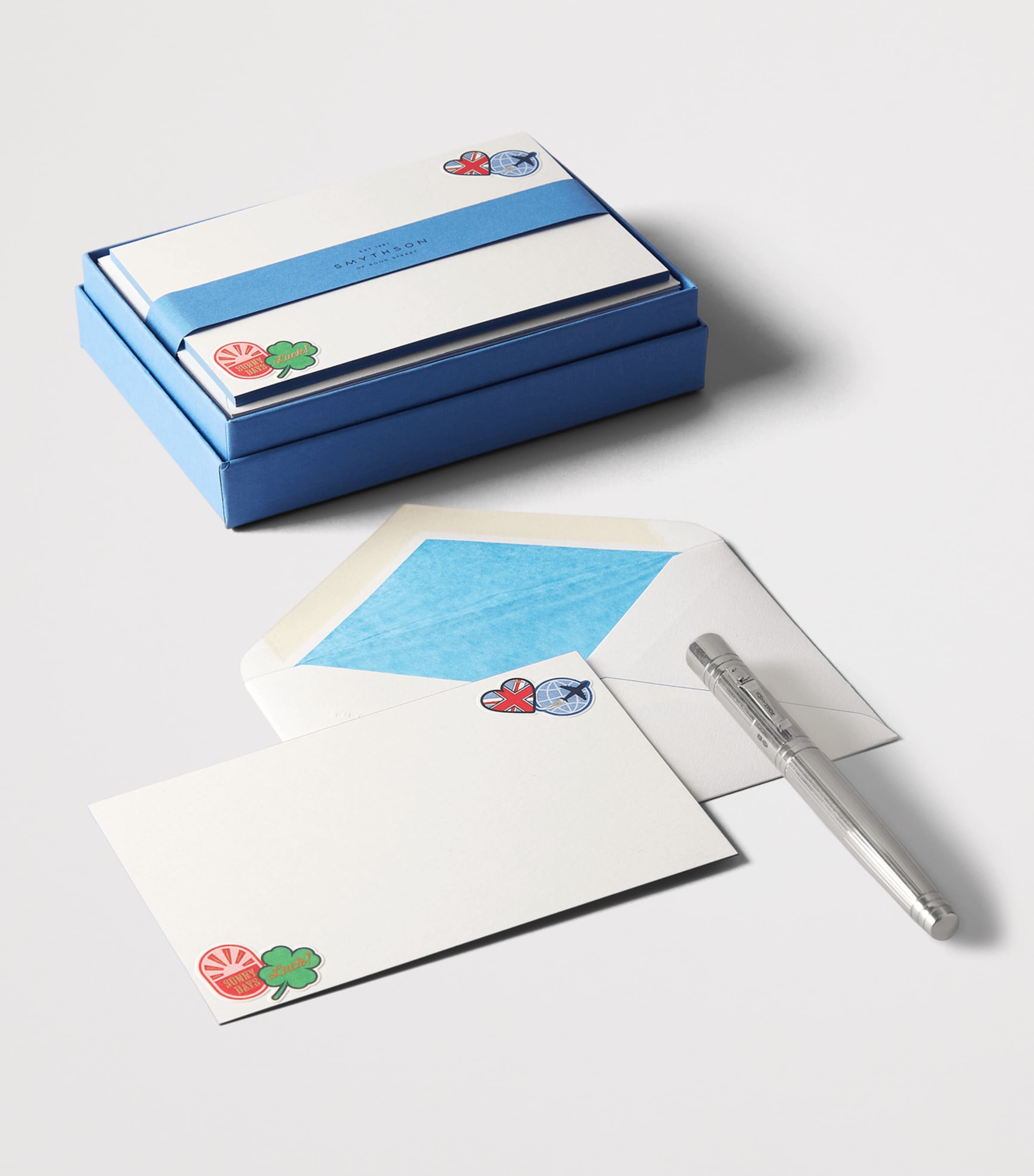 Smythson animated sticker cards and envelopes set of 10 (British brand)