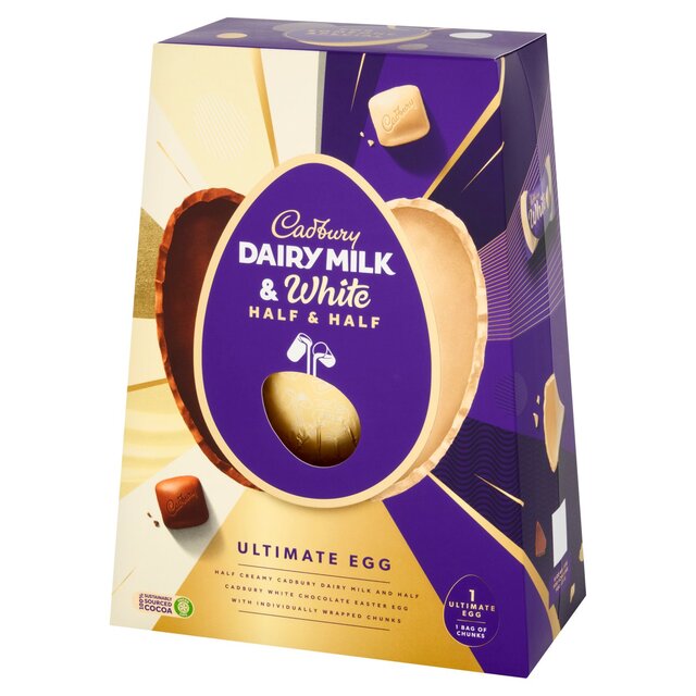 Cadbury DAIRY MILK 372G HALF&HALF ULTIMATE EASTER EGG 4CA   372g