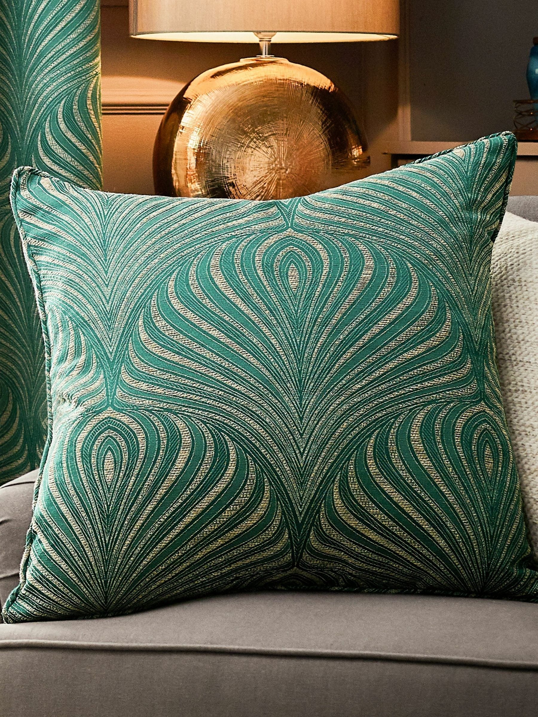 Riva Paoletti Gatsby jacquard eyelet cushion 55cm, UK version