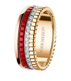Boucheron mixed gold red ceramic ring - British product