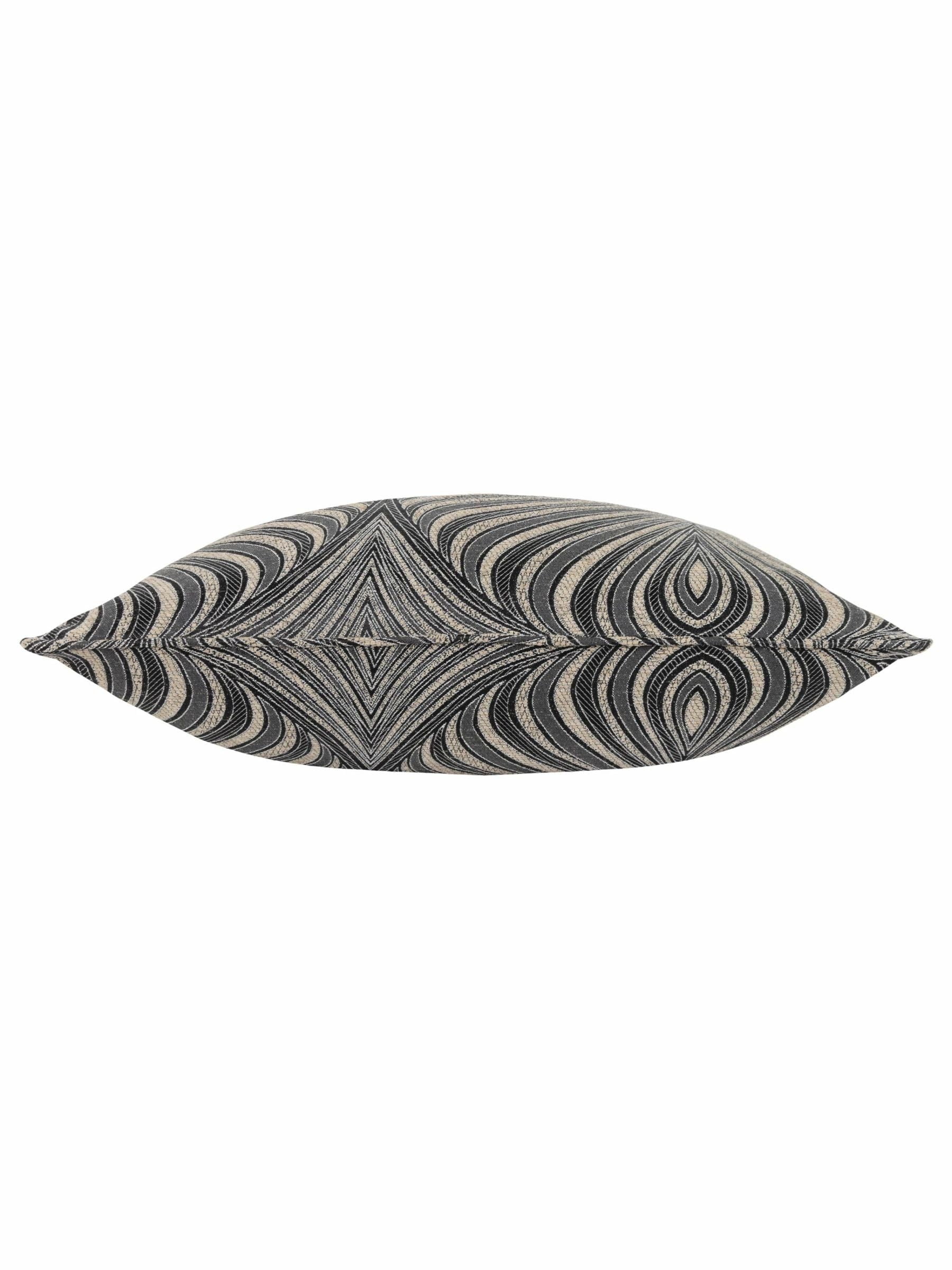 Riva Paoletti black jacquard cushion 55cm - British product