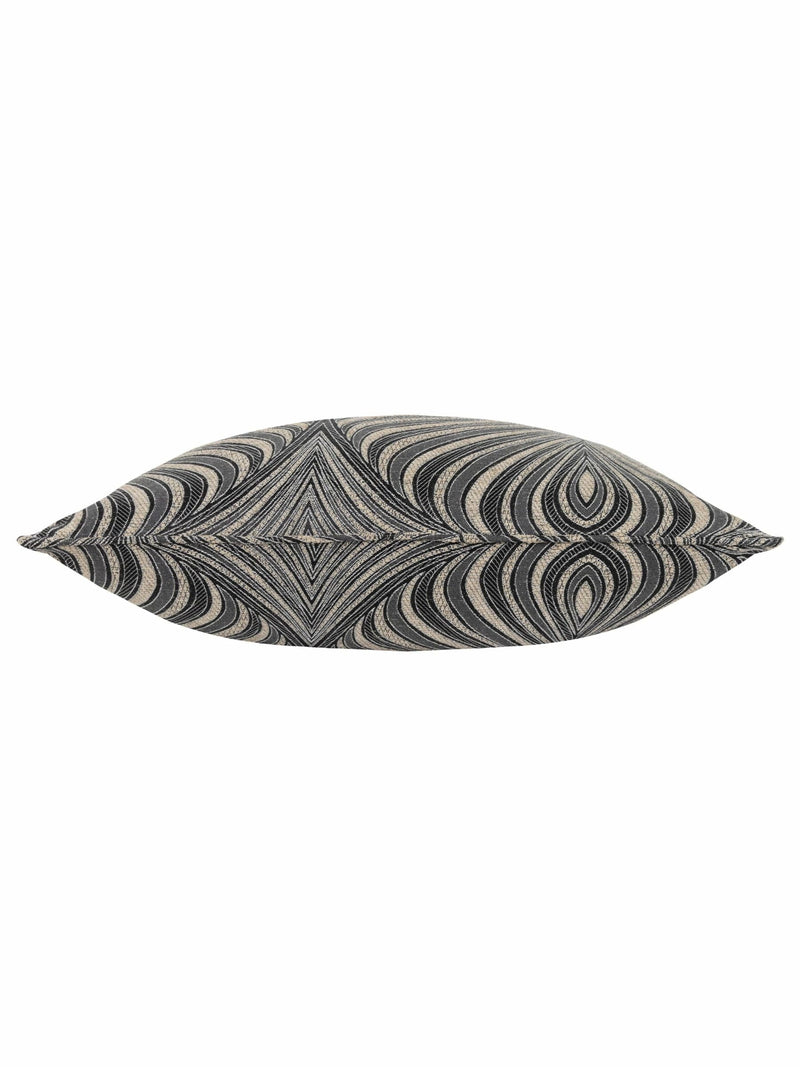 Riva Paoletti black jacquard cushion 55cm - British product