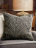 Riva Paoletti black jacquard cushion 55cm - British product