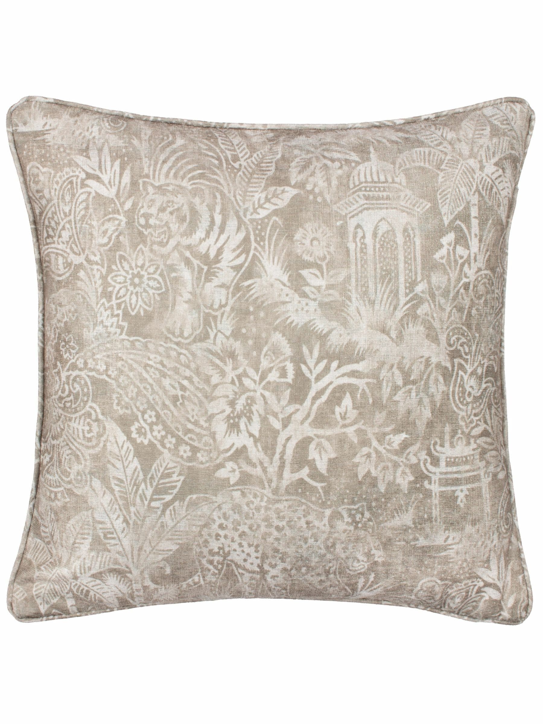 Wylder Linen beige Bengal chenille cushion (British brand)