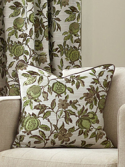 Next Wylder Green Pomegranate Floral Jacquard Cushion 50cm- Buy online at McGrocer