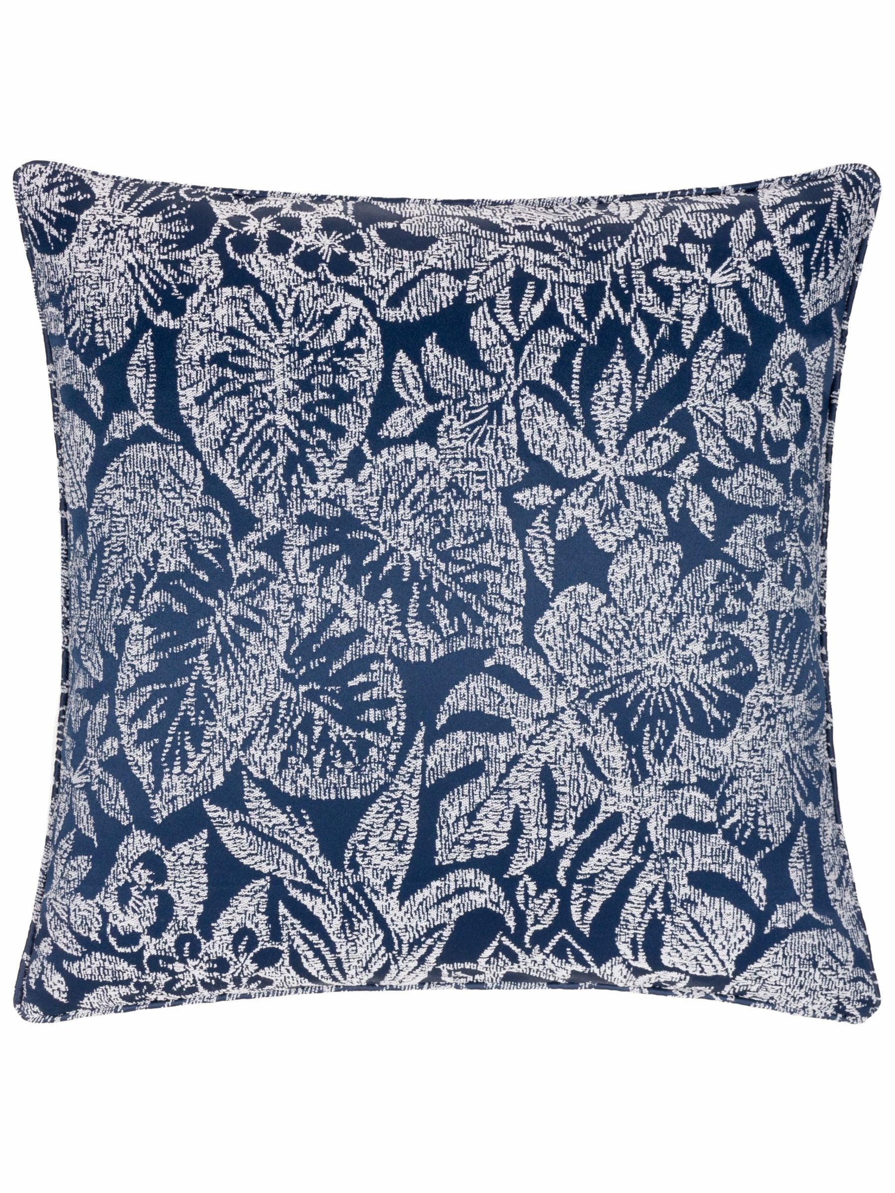 Wylder cushion Midnight Blue Bali Botanical Jacquard 50cm - British product