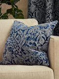 Wylder cushion Midnight Blue Bali Botanical Jacquard 50cm - British product