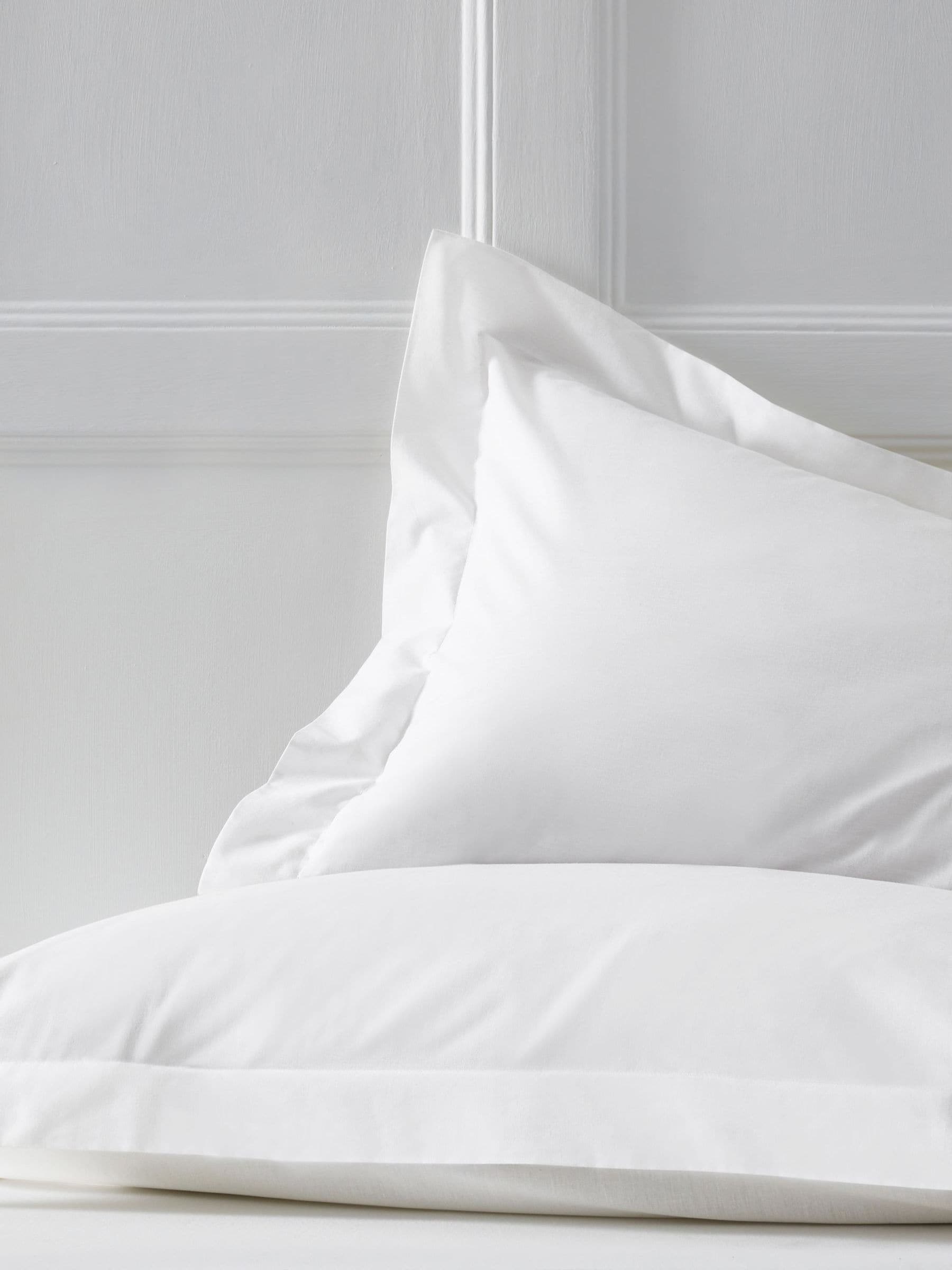 White cotton rich pillowcases set of two (British brand)
