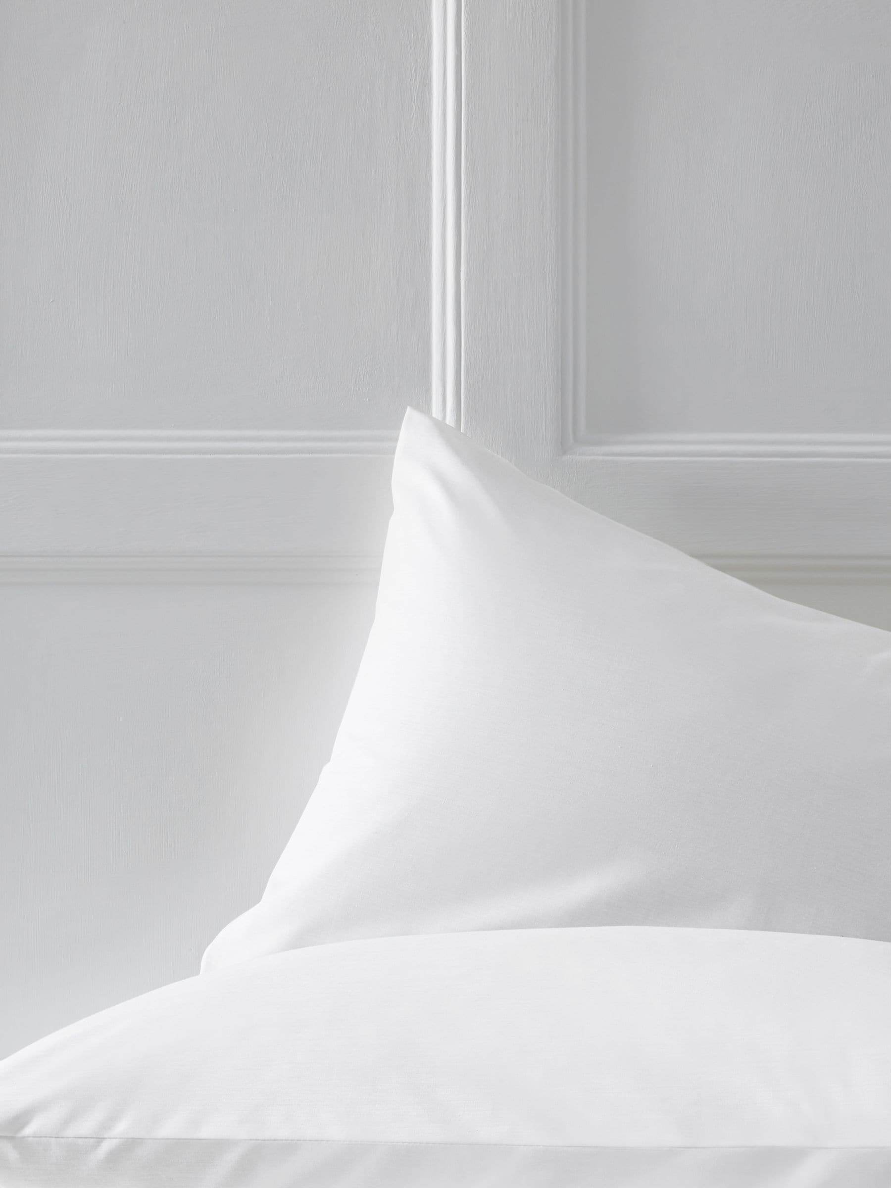 White cotton rich pillowcases set of two (British brand)