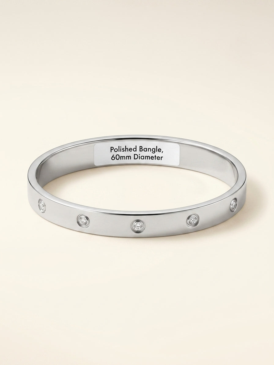 Cartier LOVE bracelet 18ct white gold 0.42ct diamonds, imported from the UK