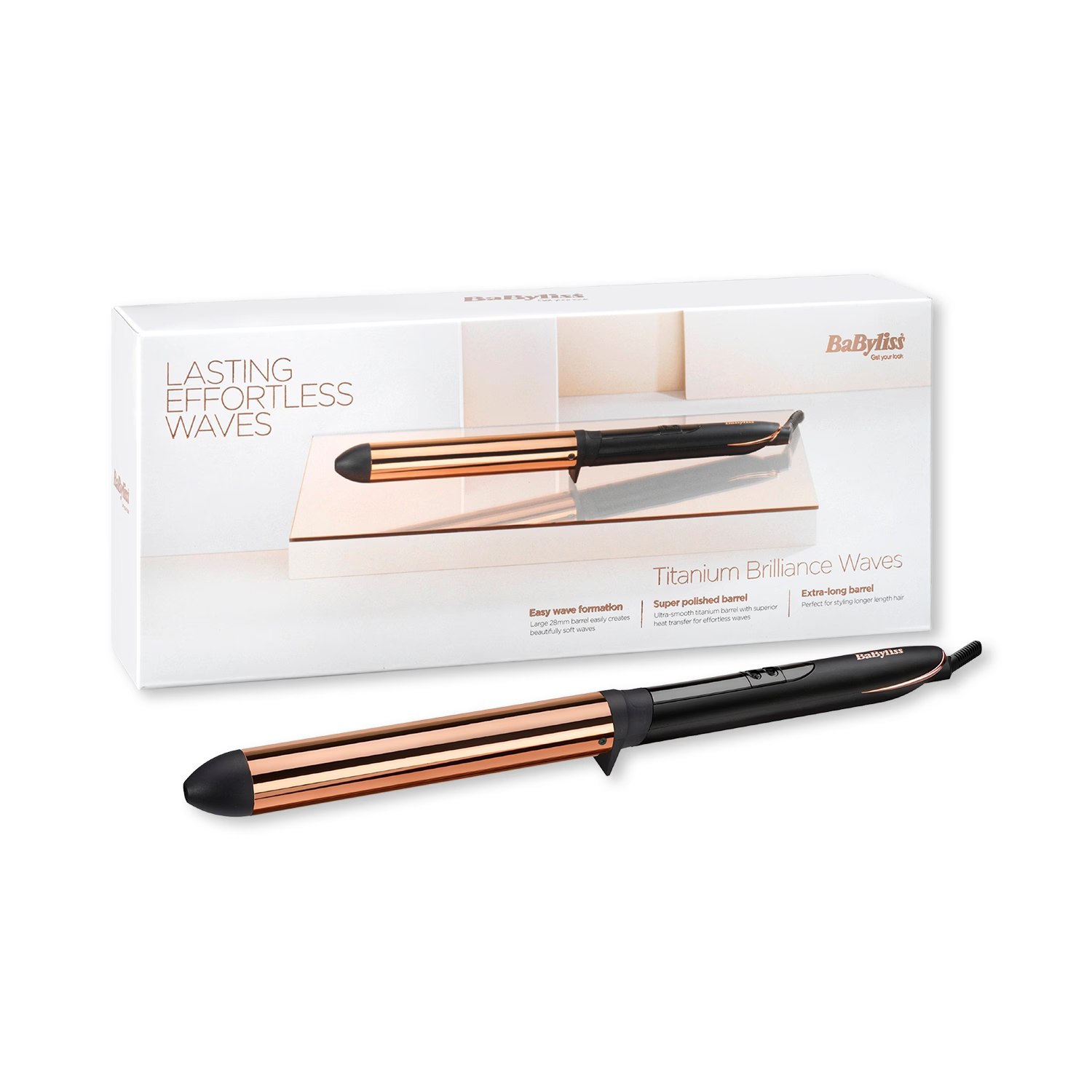 BaByliss titanium waves wand 28mm, UK version