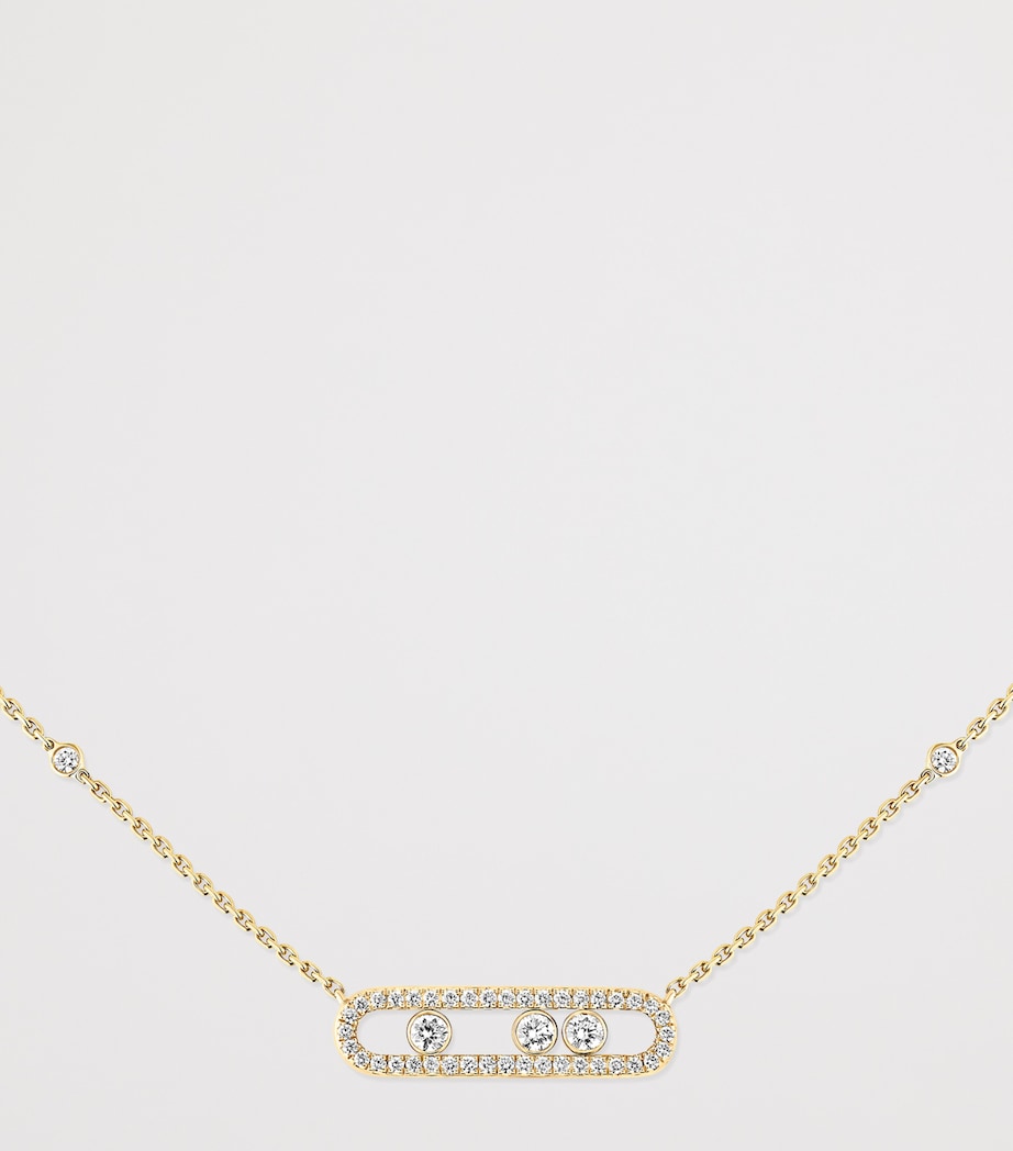 Messika Move Classique necklace yellow gold diamond pavé, UK version