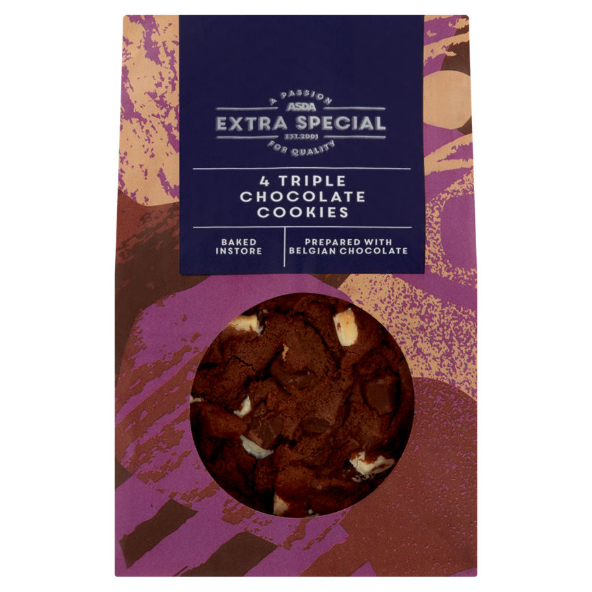 ASDA Extra Special Belgian Triple Chocolate Cookies GOODS ASDA   