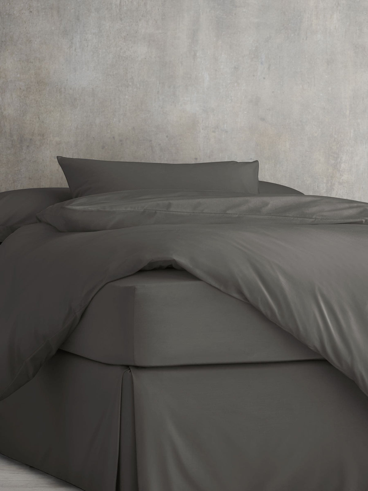 Grey charcoal cotton rich valance, UK version