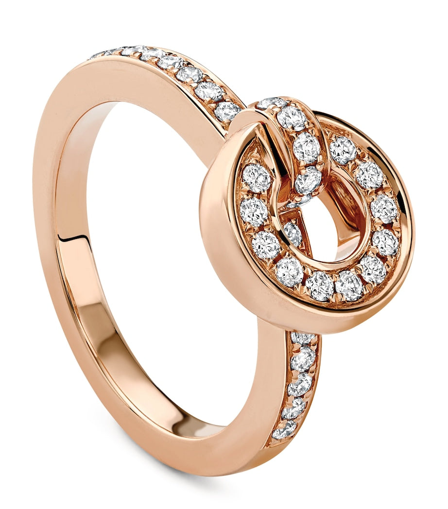 Boodles rose gold flip ring with diamonds, imported from the UK