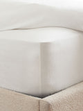White brushed cotton supersoft deep fitted sheet (British brand)