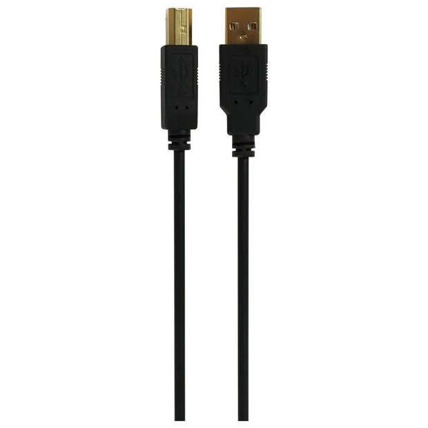USB 2.0 cable A-Male to B-Male 3m, UK version