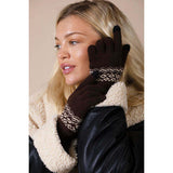 SVNX Christmas print gloves brown one size (British brand)