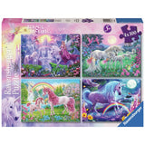 Ravensburger Magical Unicorn 4x100 piece puzzle bumper pack, UK version