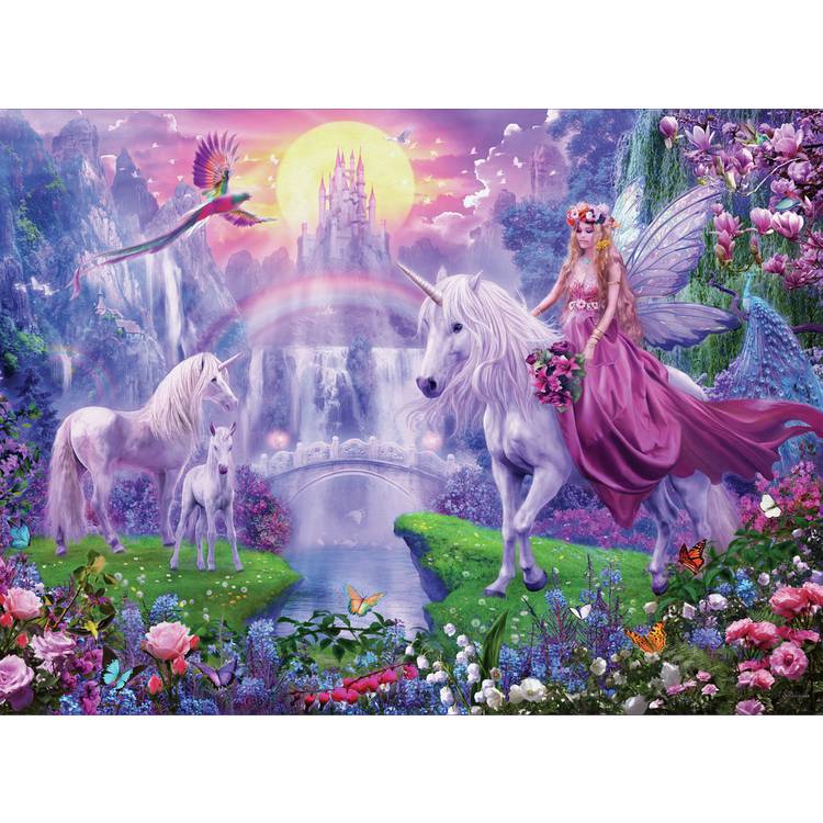 Ravensburger Magical Unicorn 4x100 piece puzzle bumper pack, UK version