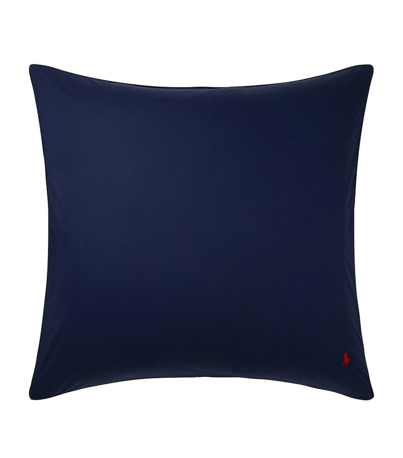 Ralph Lauren Home Cotton Player Square Pillowcase 65cm x 65cm, imported from the UK