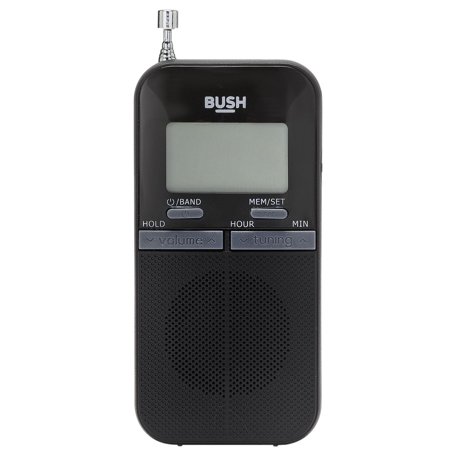 Bush portable pocket radio black FM AM - British product