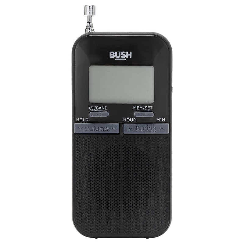 Bush portable pocket radio black FM AM - British product