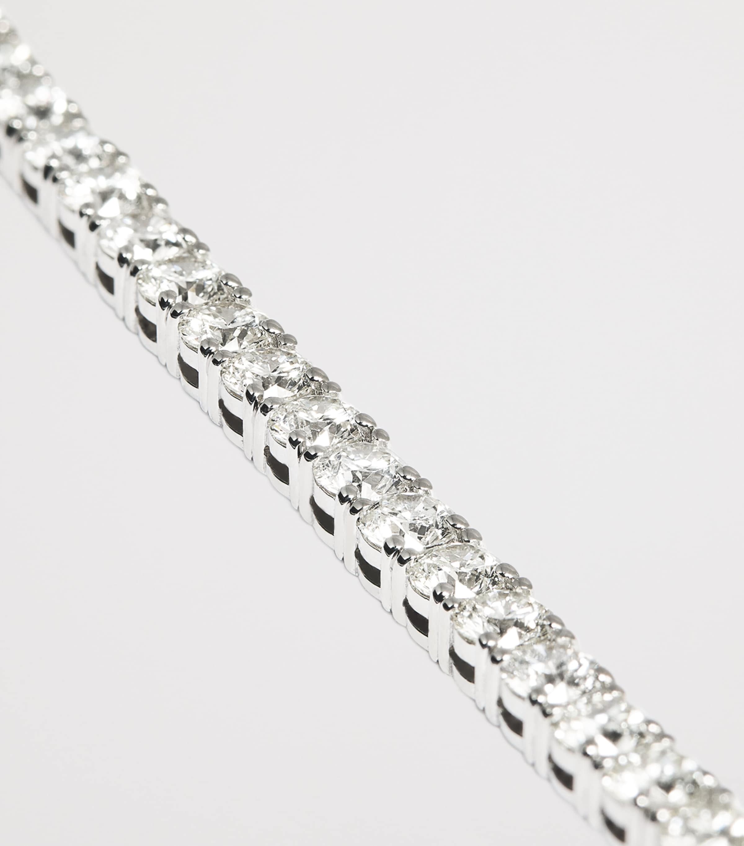 Harrods white gold diamond tennis bracelet 8.00ct, imported from the UK