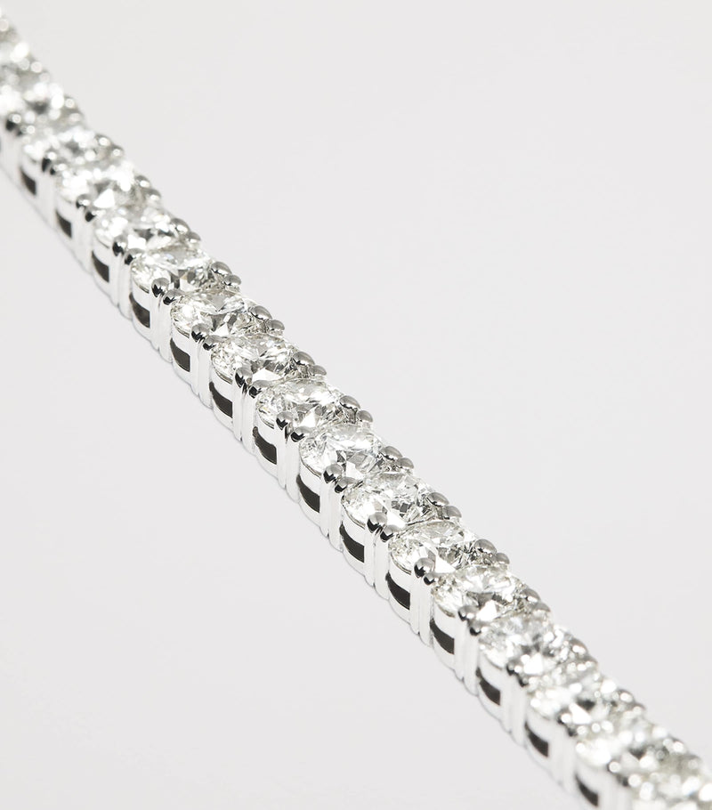 Harrods white gold diamond tennis bracelet 8.00ct, imported from the UK