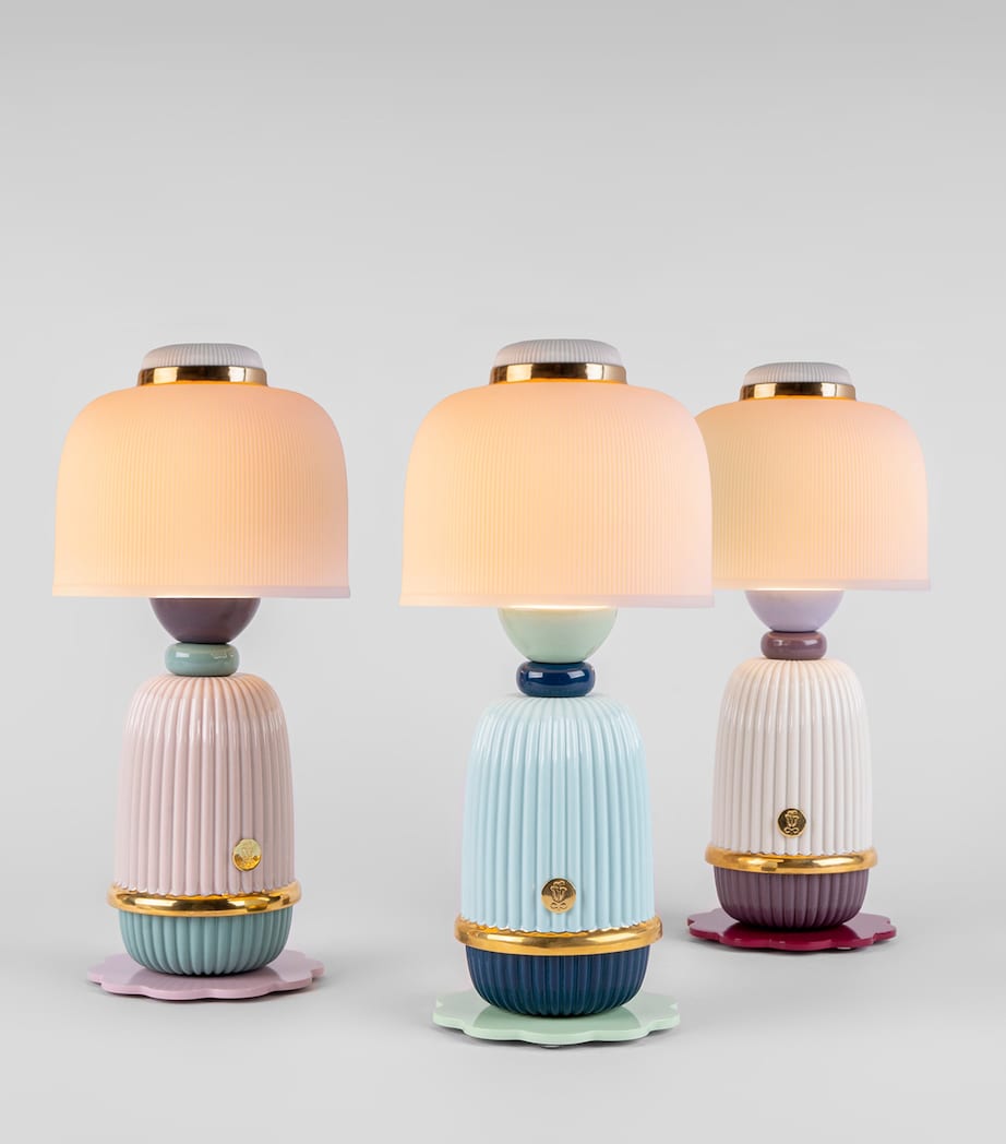 Lladró Porcelain Kokeshi Lamp, UK version