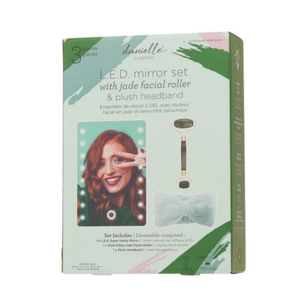 Danielle Creations LED mirror facial roller headband gift set (British brand)