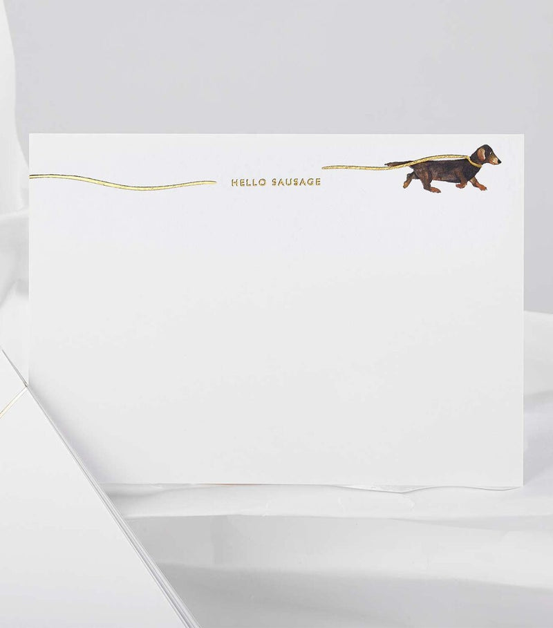 Jo Laing Hello Sausage A6 correspondence cards, UK version