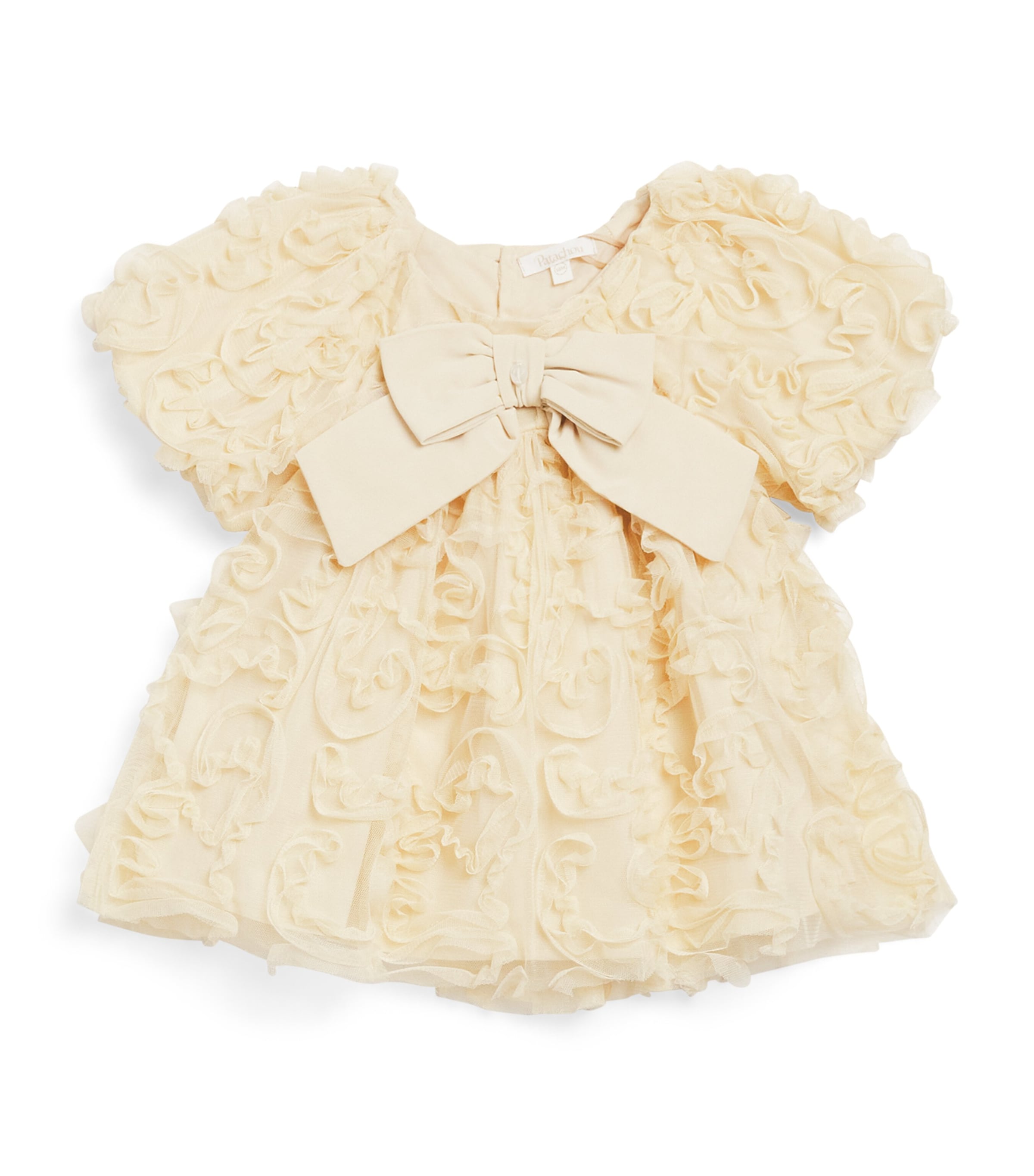 Patachou tulle bow-detail dress 3-36 months, imported from the UK