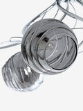 Smoke Grey Drizzle ceiling light with chrome finish and smoke glass shades, UK version