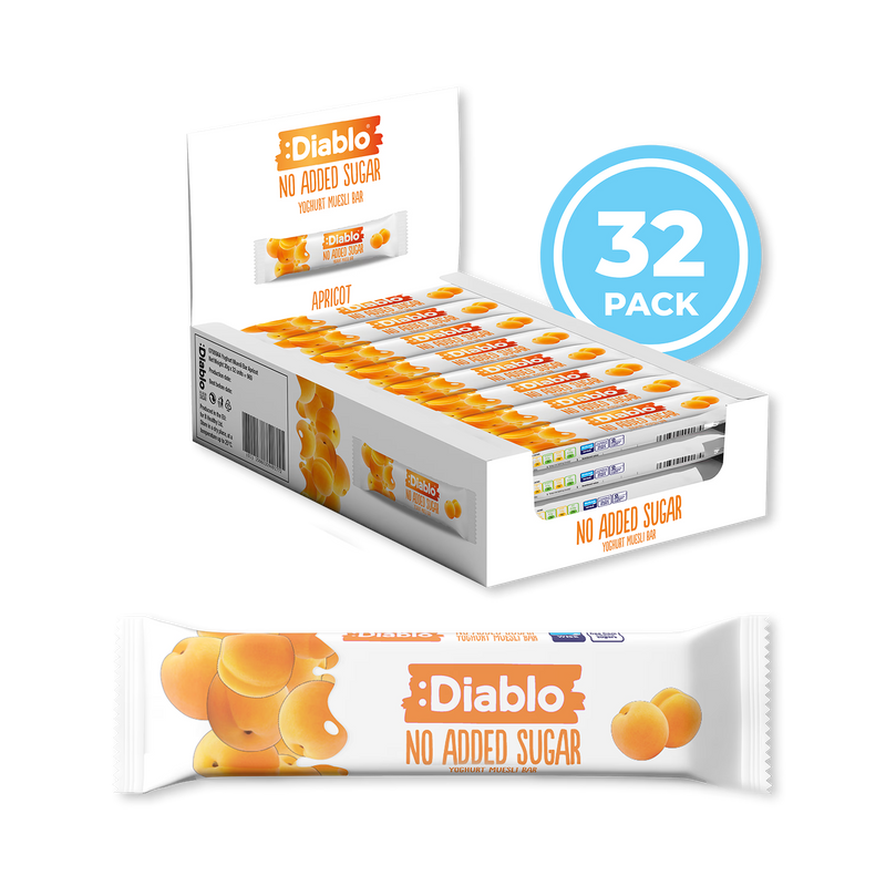 Diablo yoghurt coated muesli bar apricot 30g - British product