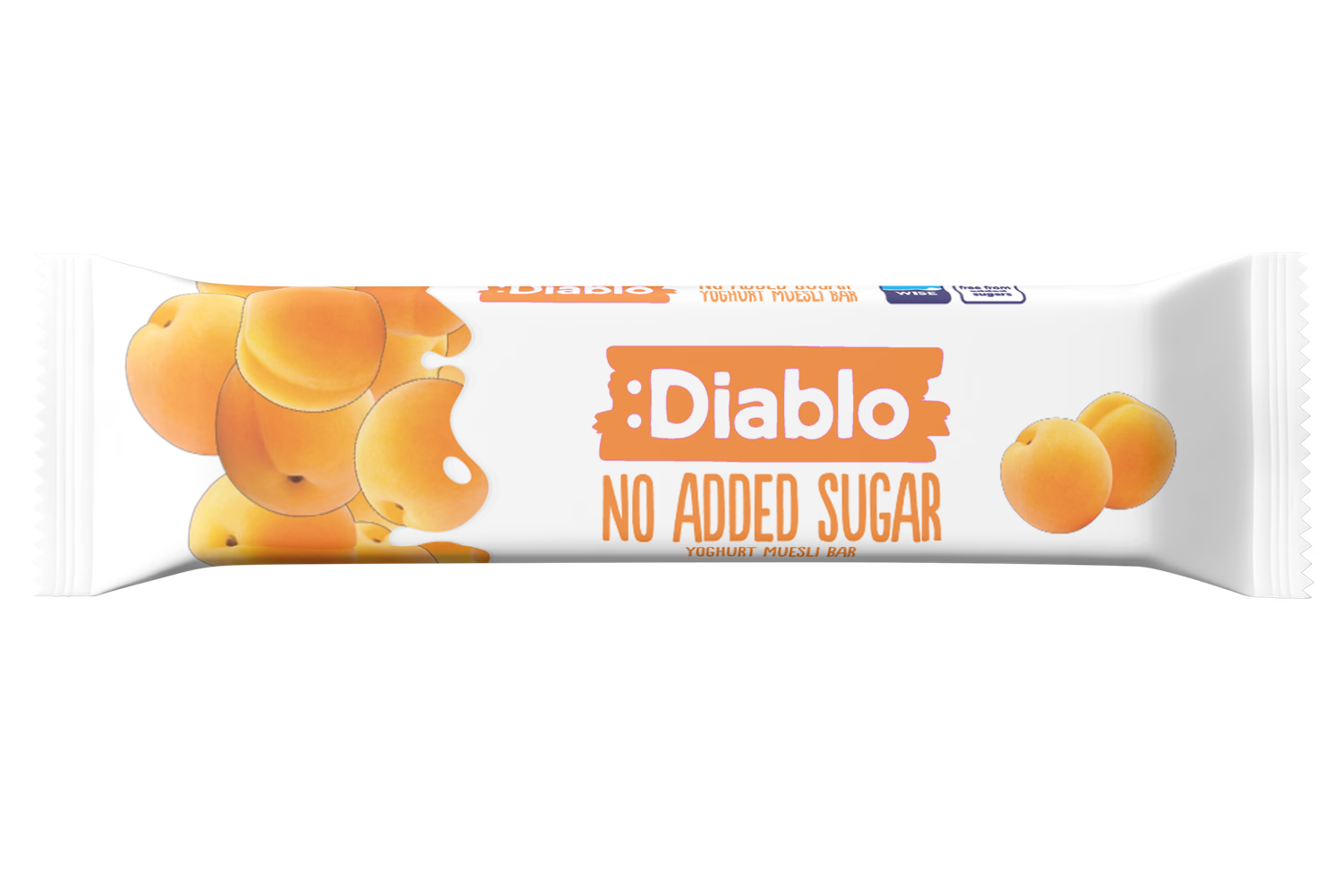 Diablo yoghurt coated muesli bar apricot 30g - British product