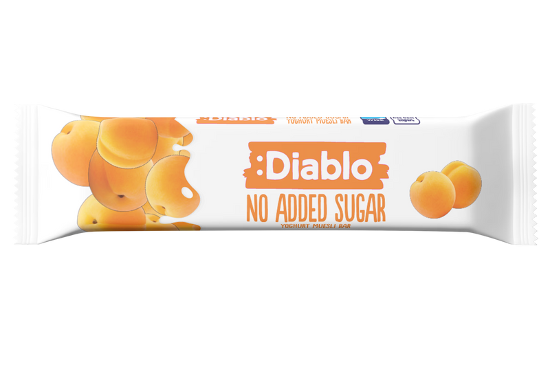 Diablo yoghurt coated muesli bar apricot 30g - British product