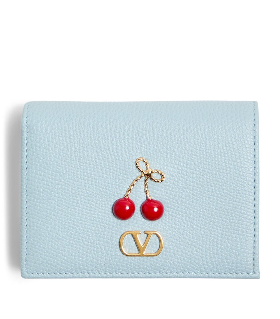 Valentino Garavani Cherryific VLogo leather wallet, imported from the UK