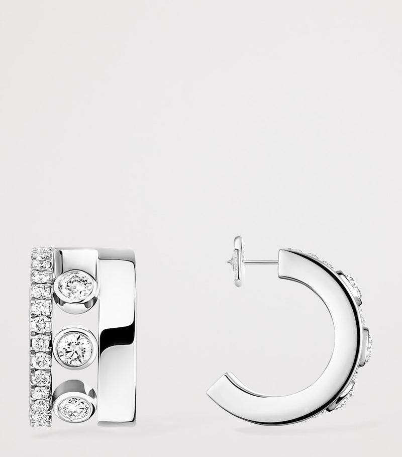 Messika Move Romane hoop earrings 0.27ct, imported from the UK
