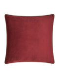 Furn Dark Red/Fir Green Meridian Velvet 45 x 45cm Cushion Cover