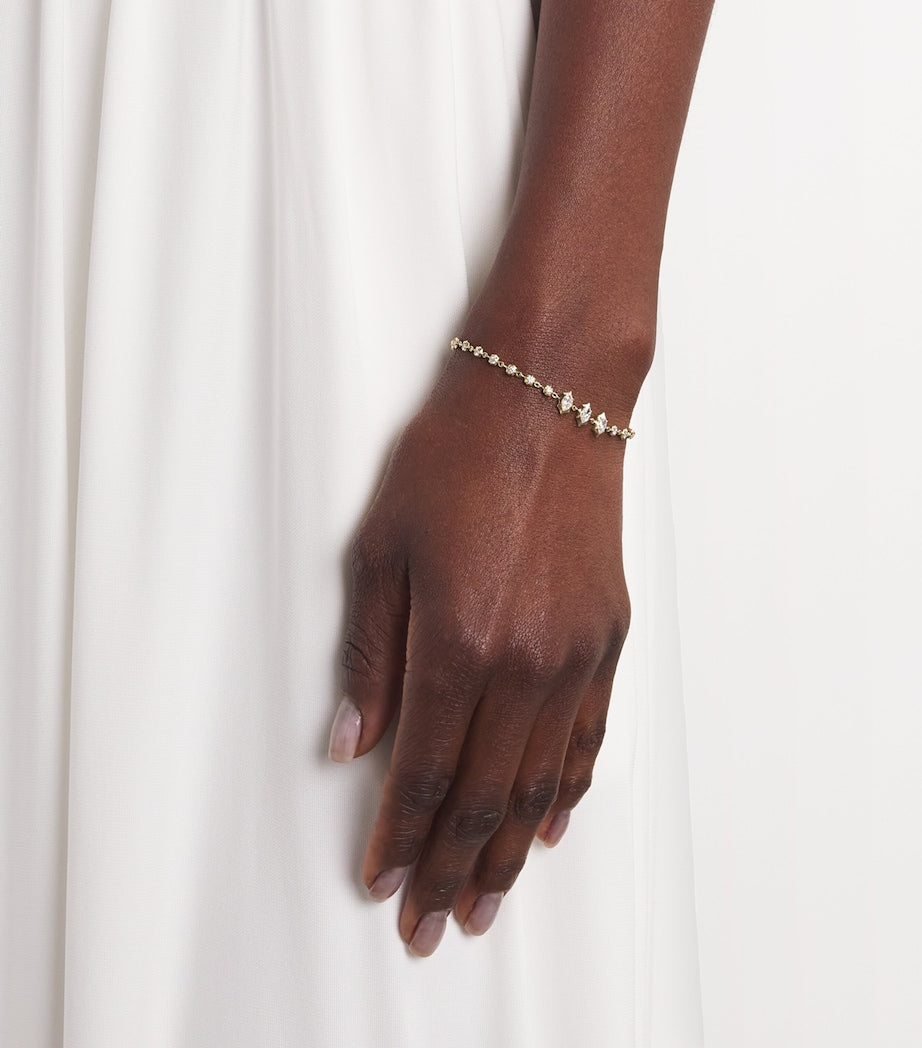 Jade Trau yellow gold diamond Maverick Line bracelet, imported from the UK
