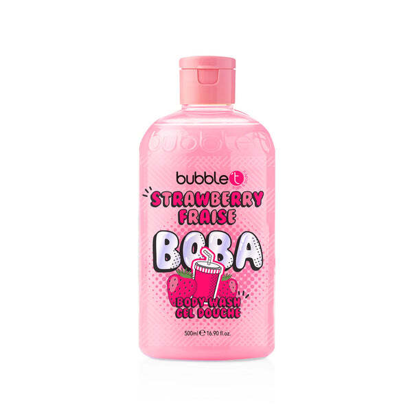 Bubble T Cosmetics Strawberry Boba Tea Shower Gel 500ml, UK version