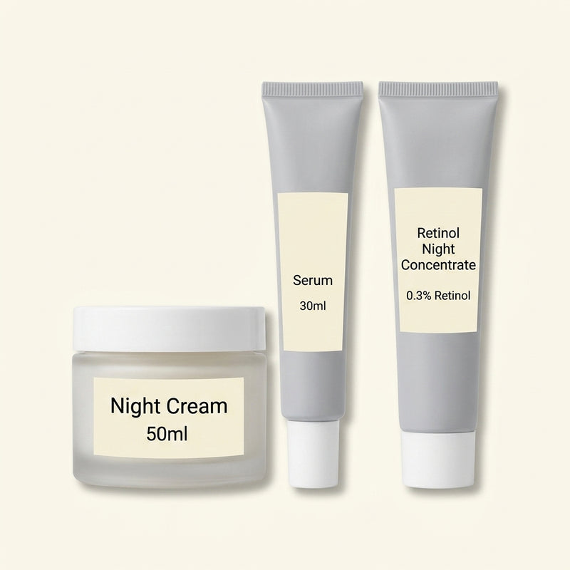 No7 Lift and Luminate TRIPLE ACTION night regime set - British product