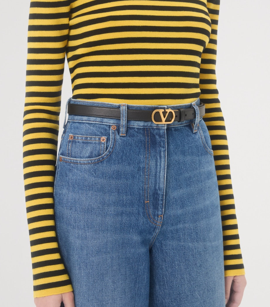 Valentino Garavani leather reversible VLogo Signature belt, UK version