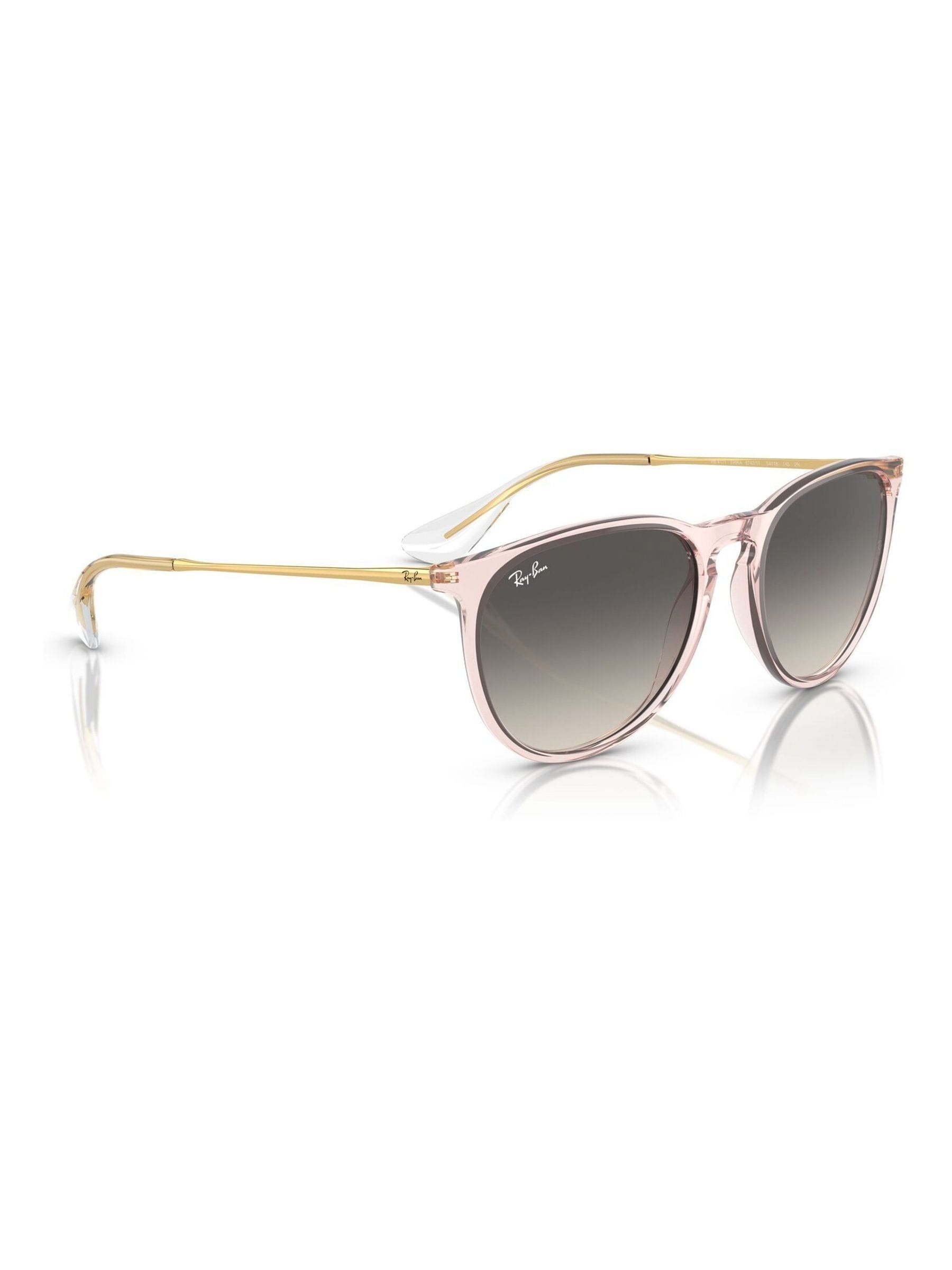 Ray-Ban Erika classic pink sunglasses with grey lenses, UK version