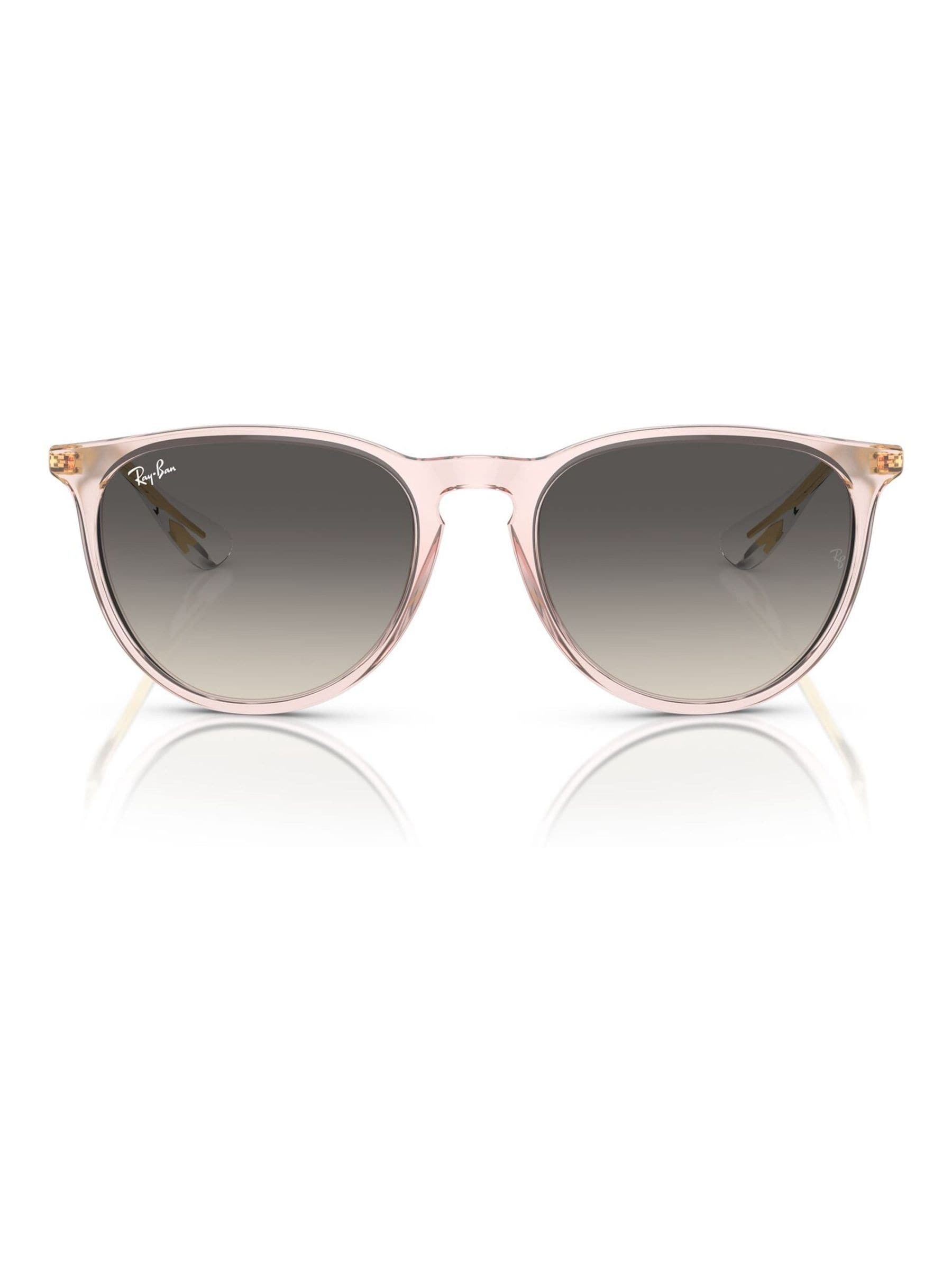 Ray-Ban Erika classic pink sunglasses with grey lenses, UK version