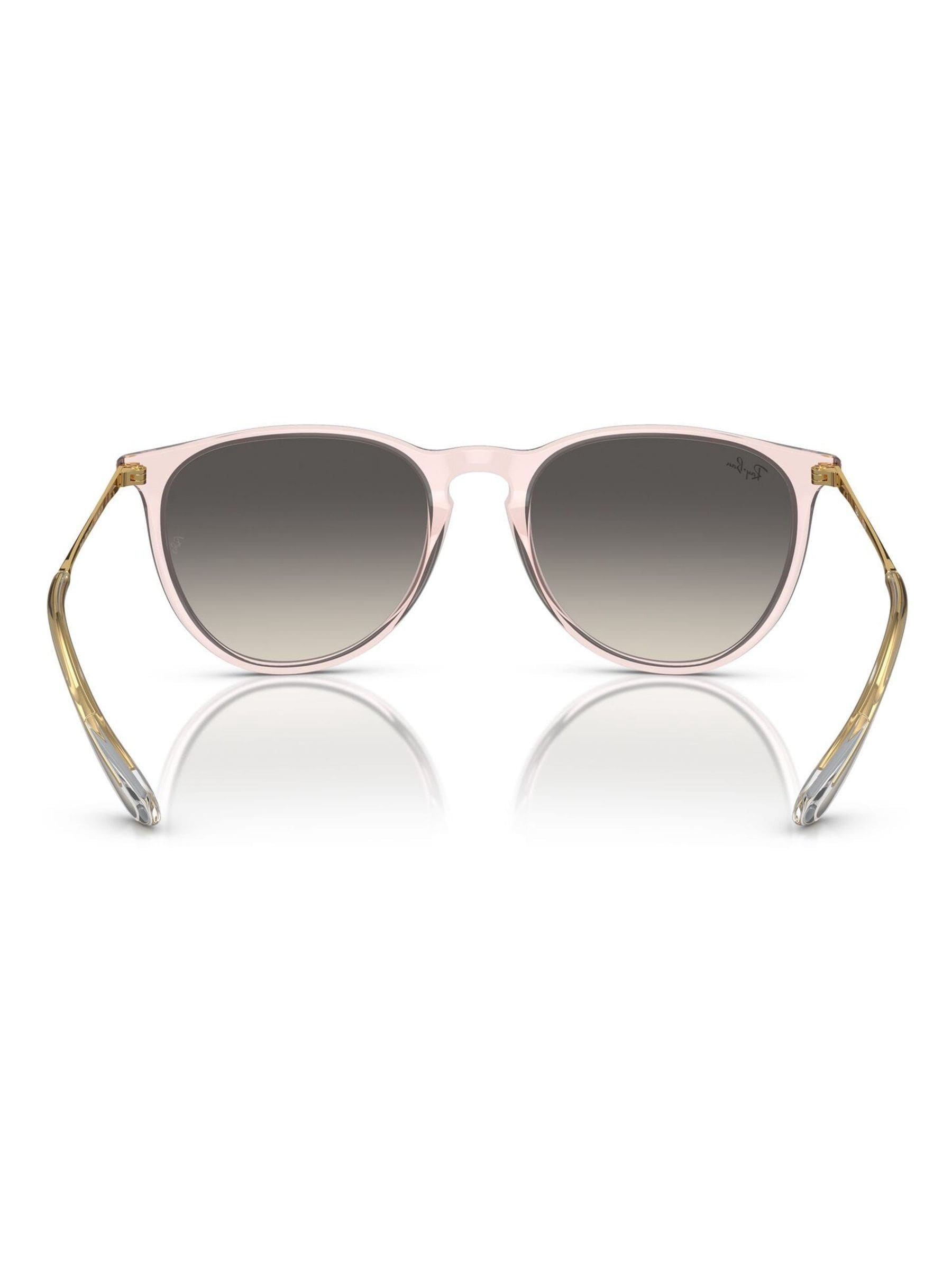 Ray-Ban Erika classic pink sunglasses with grey lenses, UK version