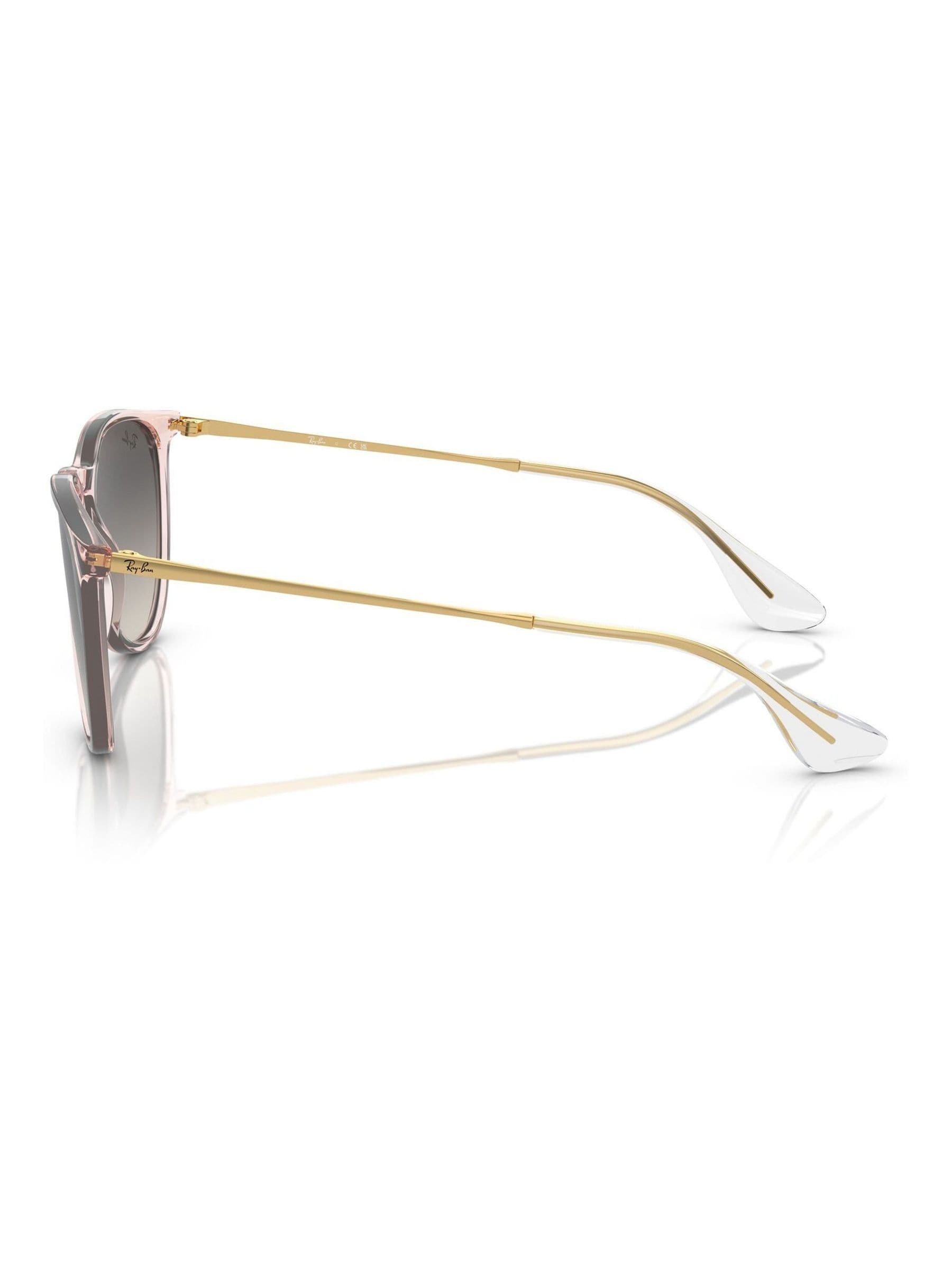 Ray-Ban Erika classic pink sunglasses with grey lenses, UK version